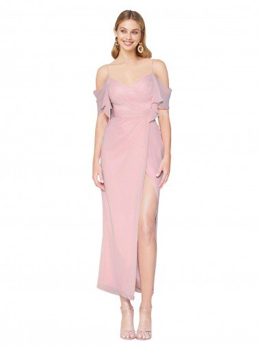 Discount Mermaid Cold Shoulder Short Knee Length Chiffon Prom Dress
