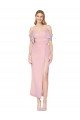 Mermaid Cold Shoulder Short Knee Length Chiffon Prom Dress