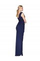 Draped V-Neck Long Chiffon Prom Dress with Front Slit