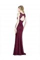 Long Lace Prom Dress with Peekaboo Bodice and Keyhole Back