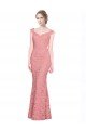 Sweetheart Mermaid Long Lace Prom Dress with Wide Straps