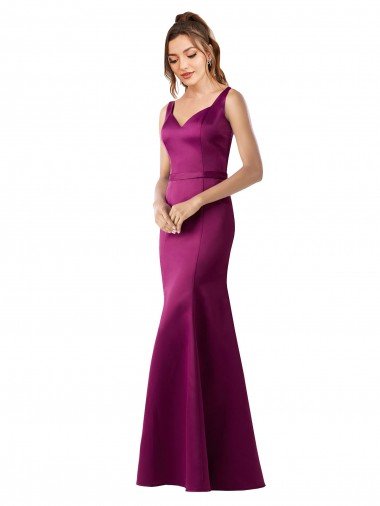 Discount Fitted Sexy Open Back Satin Prom Dress with Floral Details