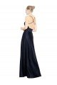 Sexy Satin Prom Dress with Deep V-Neckline and Strappy Back