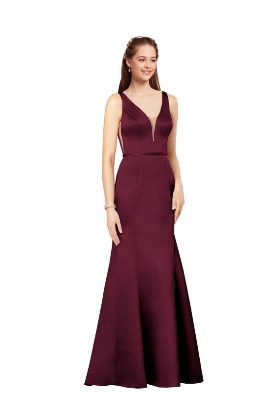 Sexy Satin Prom Dress with Side Cutouts