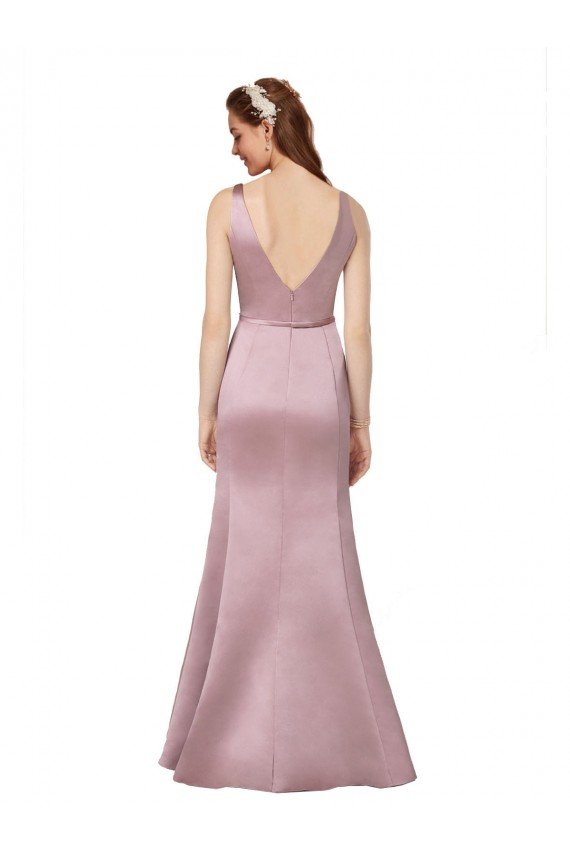 Sexy Satin Prom Dress with Side Cutouts