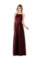 Sleek Satin Prom Dress with Pockets