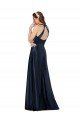 Long Satin Prom Dress with Halter Neckline