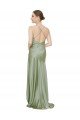 Silky Satin Prom Dress with Bias Cut Skirt