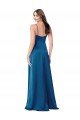 Cowl Neck Salky Satin Prom Dress