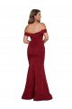 Off Shoulder Sleeves Sweetheart Neckline Long Spandex Prom Dress