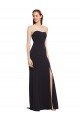 Strapless Bodycon Long Crepe Prom Dress with High Slit