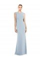 Draped Backless Crepe Prom Dress with Pockets