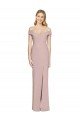 Off the Shoulder Criss Cross Back Trumpet Prom Dress