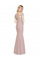 Off the Shoulder Criss Cross Back Trumpet Prom Dress