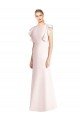 Ruffle Cap Sleeves Open Back Trumpet Prom Dress