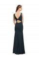 Sleeveless Bateau Neckline Crepe Prom Dress with Twist Back