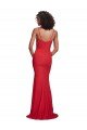 Spaghetti Strap Slip Neckline Crepe Prom Dress