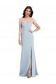 Strapless Notch Crepe Prom Dress with Front Slit