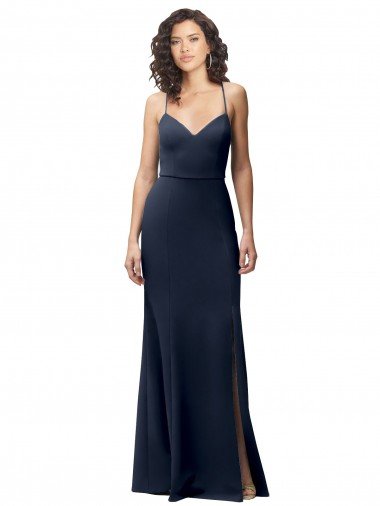 Discount Sweetheart Fit and Flare Stretch Crepe Prom Dress with Side Slit and Strappy Back