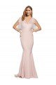 Double Bow Full Length Sweetheart Crepe Prom Dress with Tulle Overlay