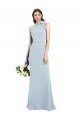 Halter Bow Neck Open Back Soft Full Length Trumpet Prom Dress