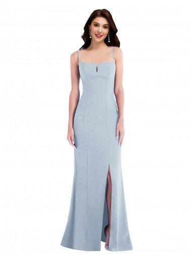 Discount Flattering Trumpet Maxi Crepe Prom Dress with Front Slit