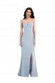 Flattering Trumpet Maxi Crepe Prom Dress with Front Slit