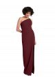 Sleek One Shoulder Long Crepe Prom Dress with Daring Slit