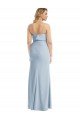 Strapless Overlay Bodice Crepe Maxi Prom Dress with Front Slit