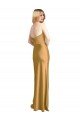 Sleek Strapless Long A-Line Stretch Satin Prom Dress
