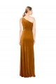 Sleek One Shoulder Long Velvet Prom Dress