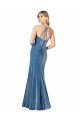 Vintage Velvet High Neck Prom Dress with Strappy Back